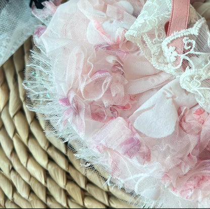 Pink Flowered Fairy Scarf 春田花花粉紅小仙圍巾