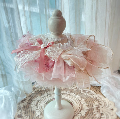 Pink Flowered Fairy Scarf 春田花花粉紅小仙圍巾