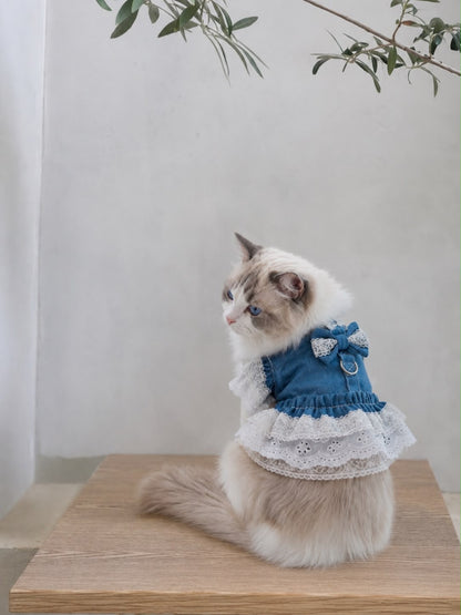 Élodie Denim Lace Harness