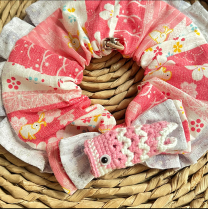 Hanabi Taikai Jade Rabbit with Pink Koinobori Lantern 玉兔煙火大會配粉紅鯉魚旗燈籠