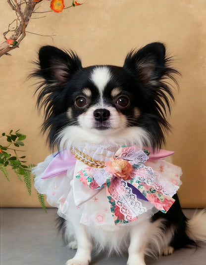 Pink FloraFairy SilkBow Cape 花仙紗蝶粉紅小仙子圍巾
