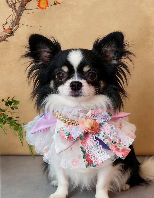 Pink FloraFairy SilkBow Cape 花仙紗蝶粉紅小仙子圍巾