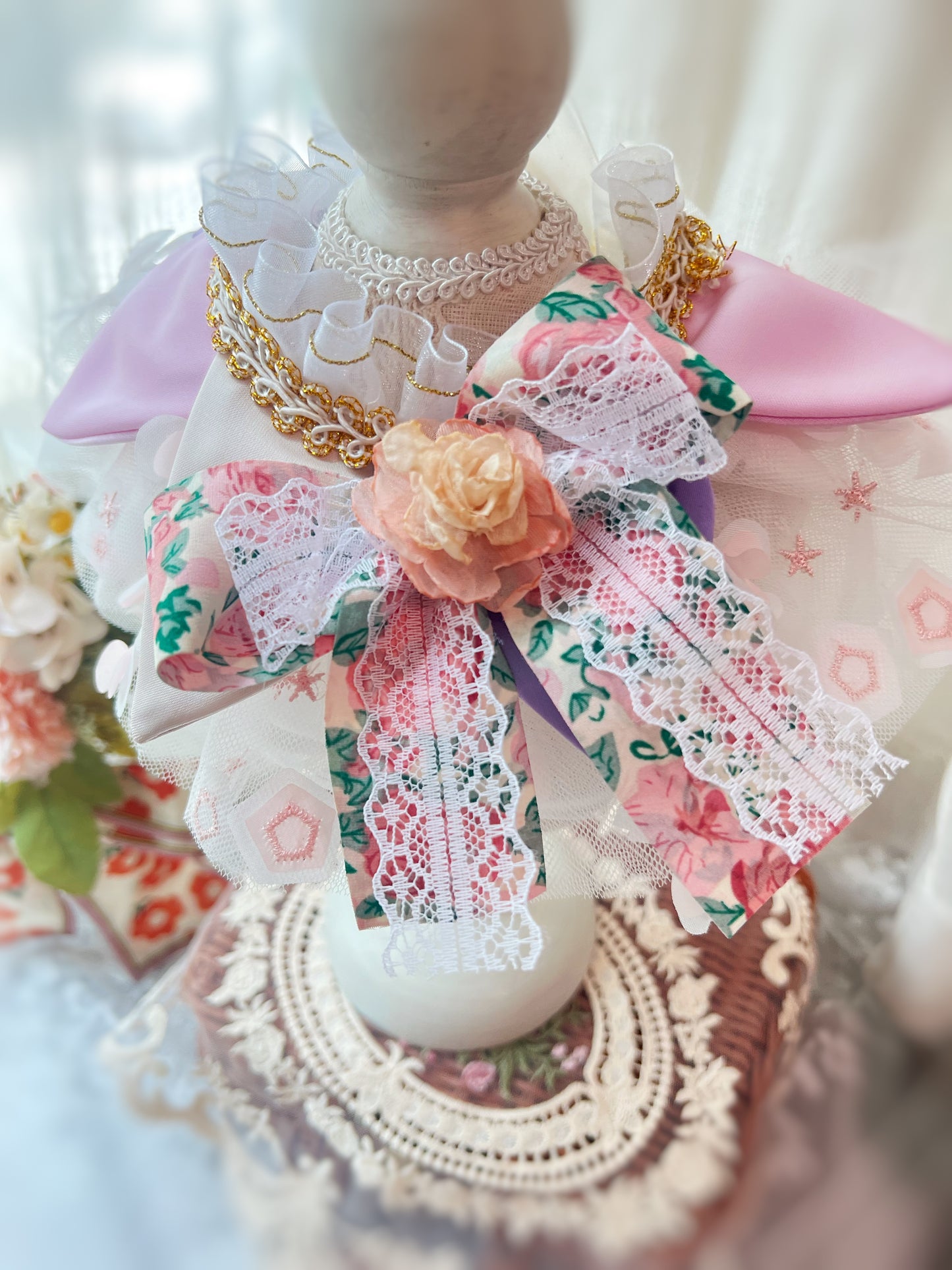 Pink FloraFairy SilkBow Cape 花仙紗蝶粉紅小仙子圍巾