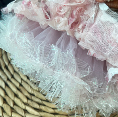 Pink Flowered Fairy Scarf 春田花花粉紅小仙圍巾