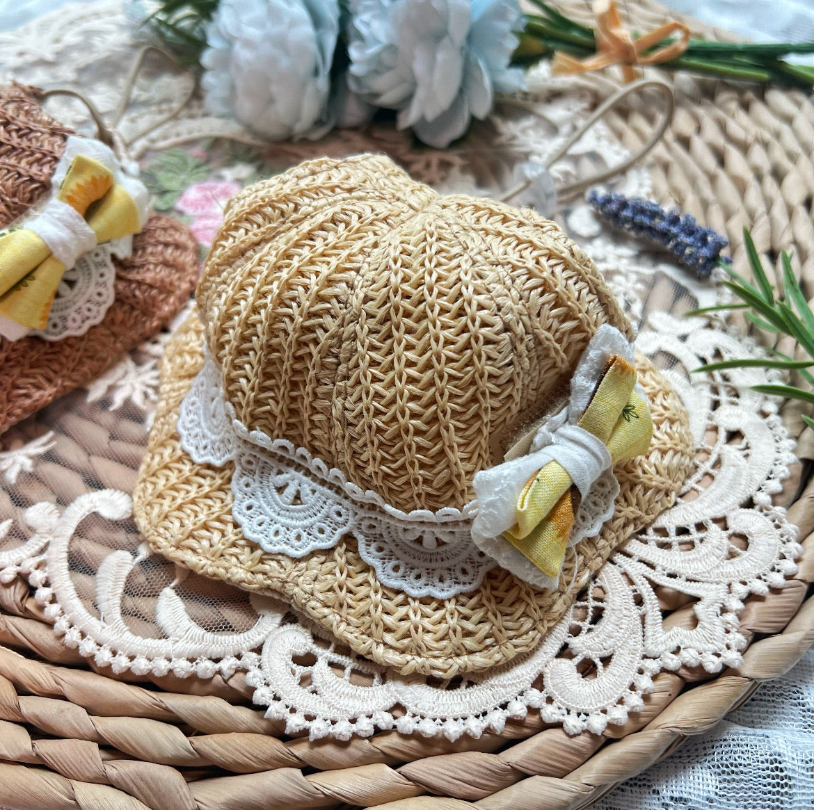 GDC0954 鈎織草帽（淺色）