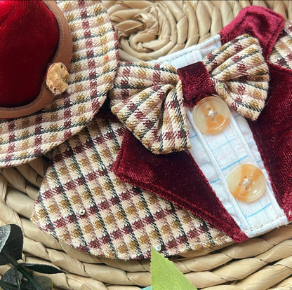 Vintage British Suit Scarf (Red)復古英倫西裝圍巾（紅色）