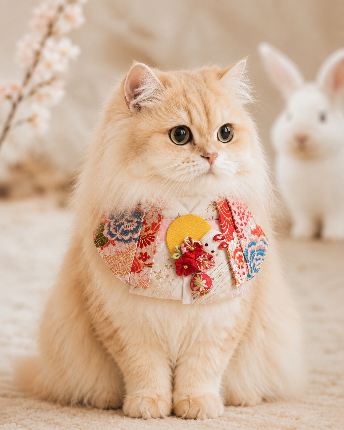 Tsukimi Bunny Kimono Scarf