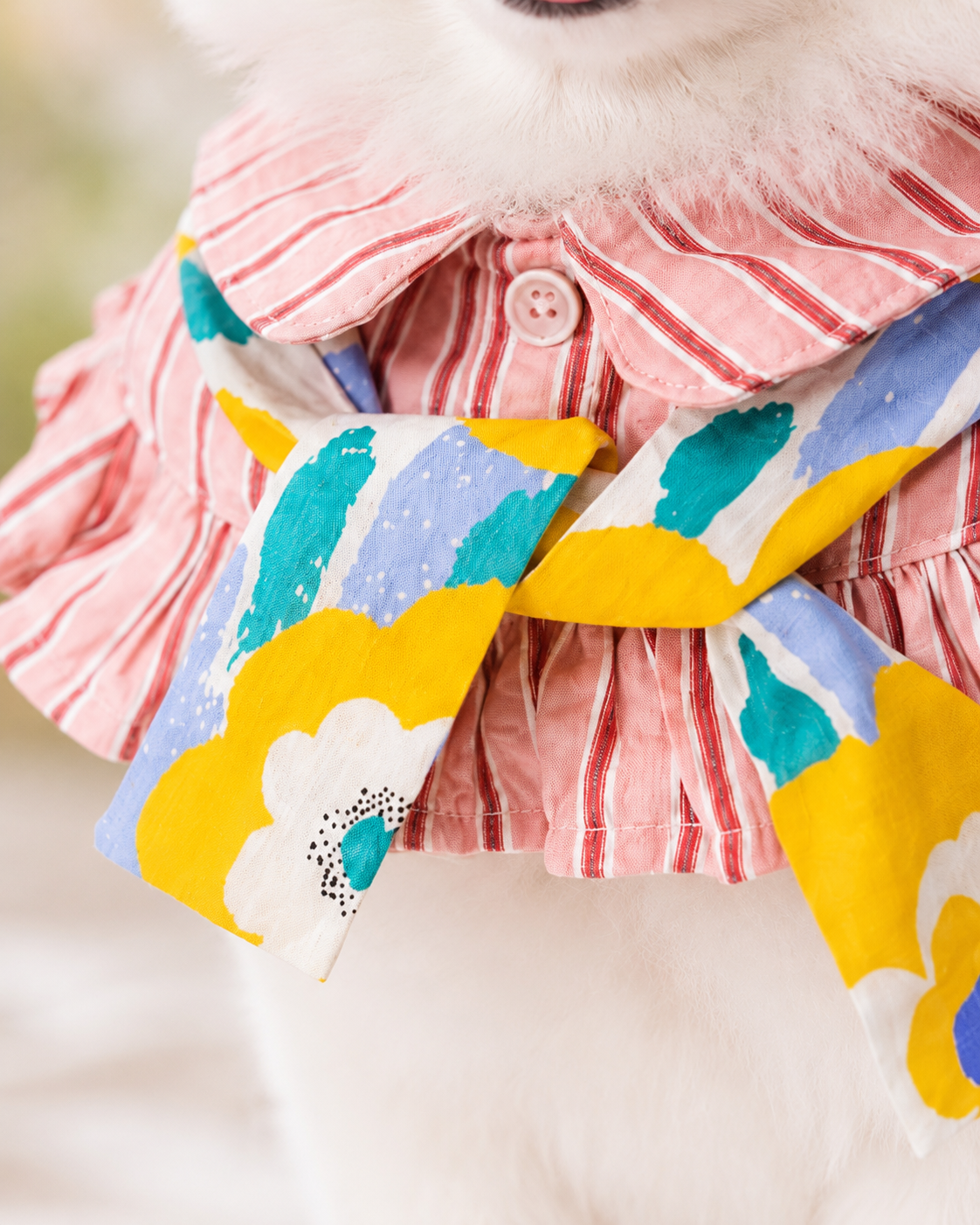 盛夏間條恤衫-女款 Sunny Stripe Shirt Collar Scarf – Girl