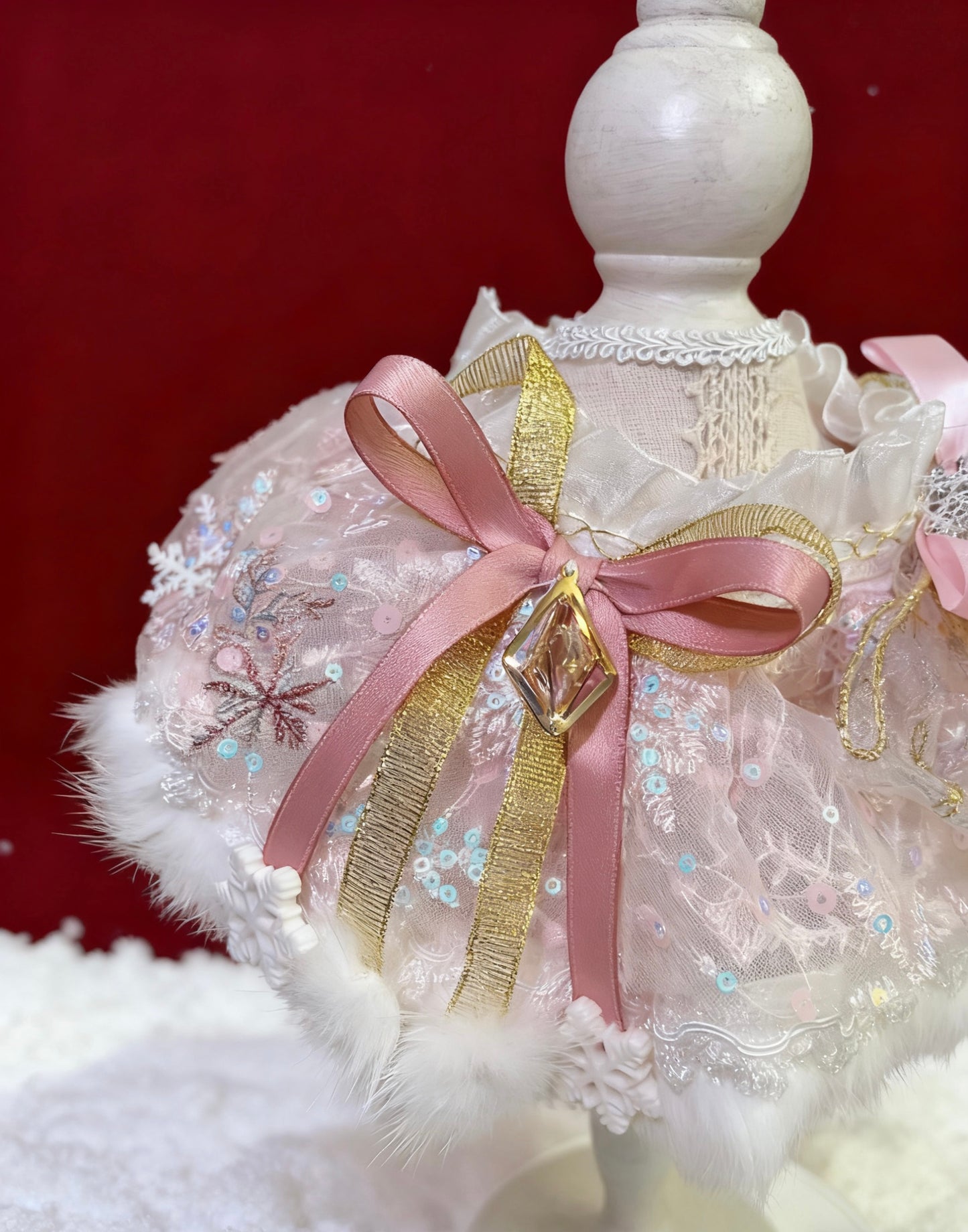 GDC1020 冰雪粉紅色圍巾