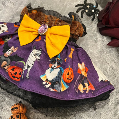Halloween Party Lace Pet Scarf - Purple