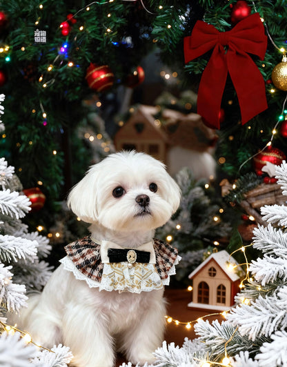 GDC0961 皇室復古啡格女裝圍巾