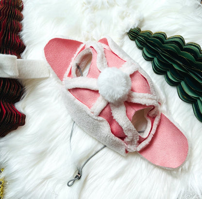 Korean Style Pink Fleece Cap 韓風粉紅毛絨帽