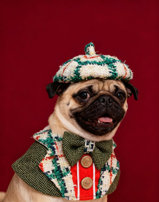 Tweed Green Wilderness Christmas Suit Scarf product image 2 | GutsDogCom