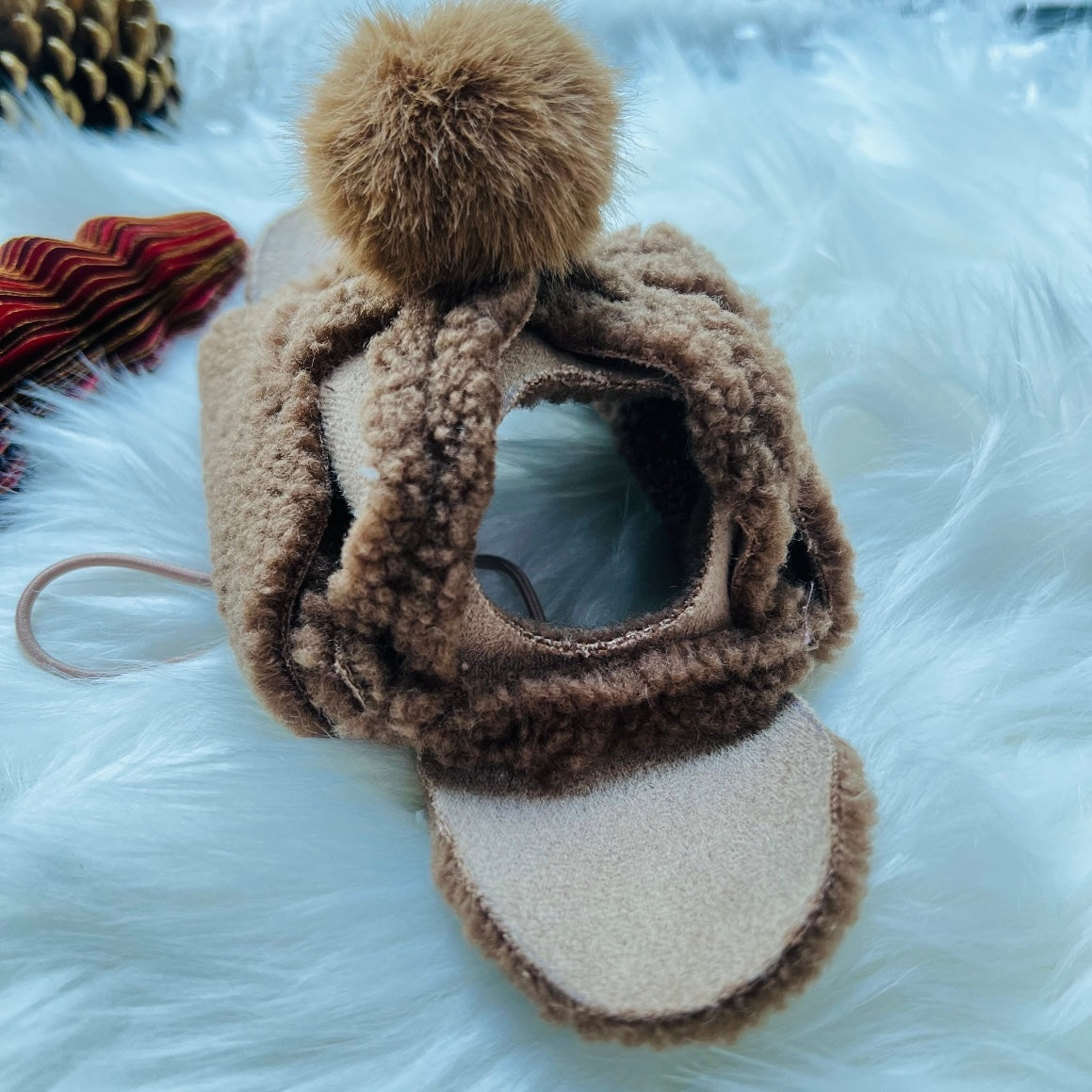 Korean Style Brown Fleece Hat 韓風啡色毛絨帽