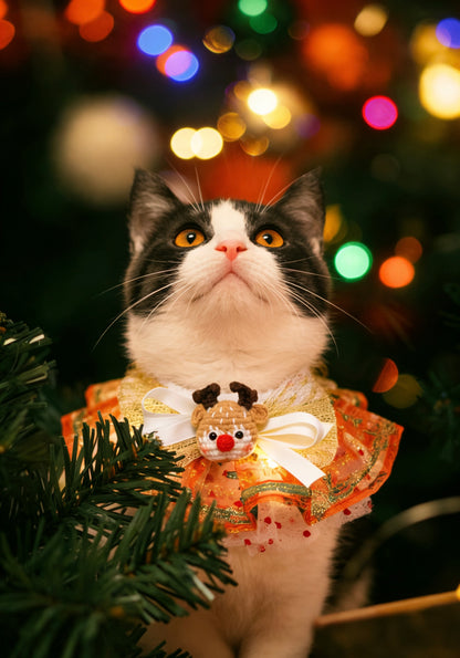 Wish you Merry Christmas Reindeer Scarf (with Flashing Light) 聖誕鹿閃燈圍巾