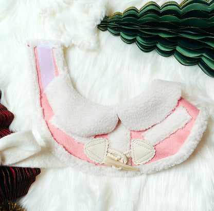 Korean Style Pink Fleece Cape 韓風粉紅毛絨圍巾