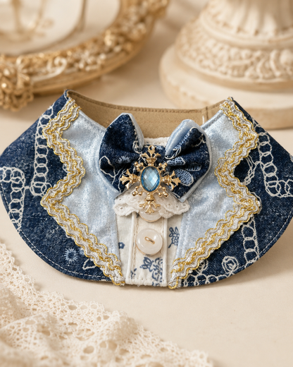 Versailles Denim Gentleman Scarf 凡爾賽丹寧西裝領巾
(預訂-6/20發貨）