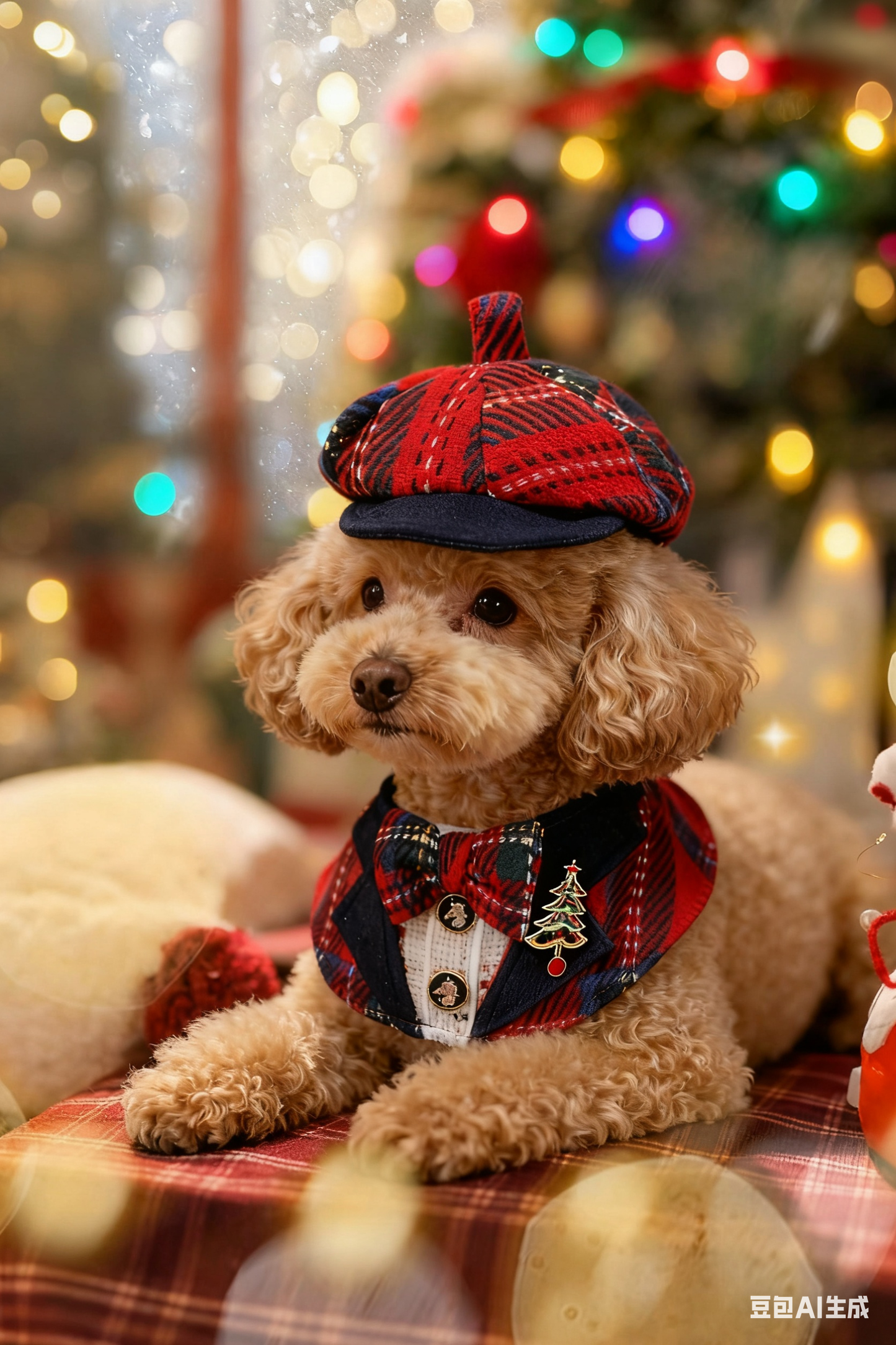 Classic Red Checkered Gentleman Suit Scarf 經典紅格紳士西裝圍巾