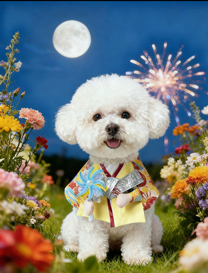 GDC1011 煙火祭典櫻舞和服圍巾（男款）