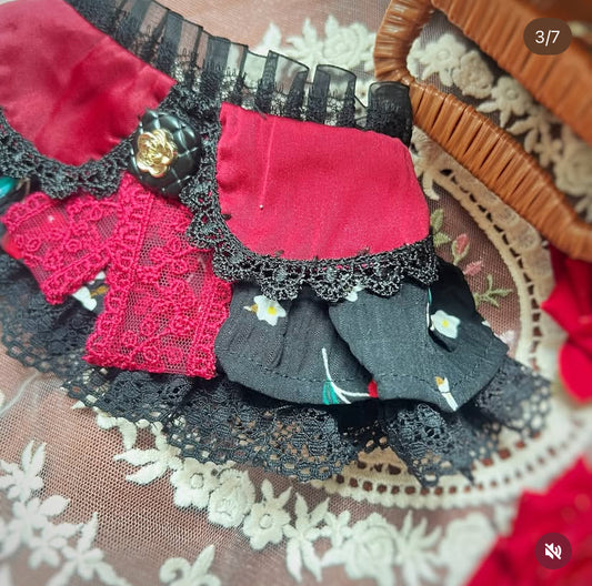 Vintage French Cherry Scarf - Black product image 2 | GutsDogCom