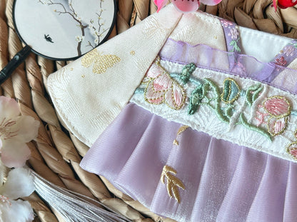 GDC0700 嫦娥奔月漢服圍巾（杏白配淺紫色）