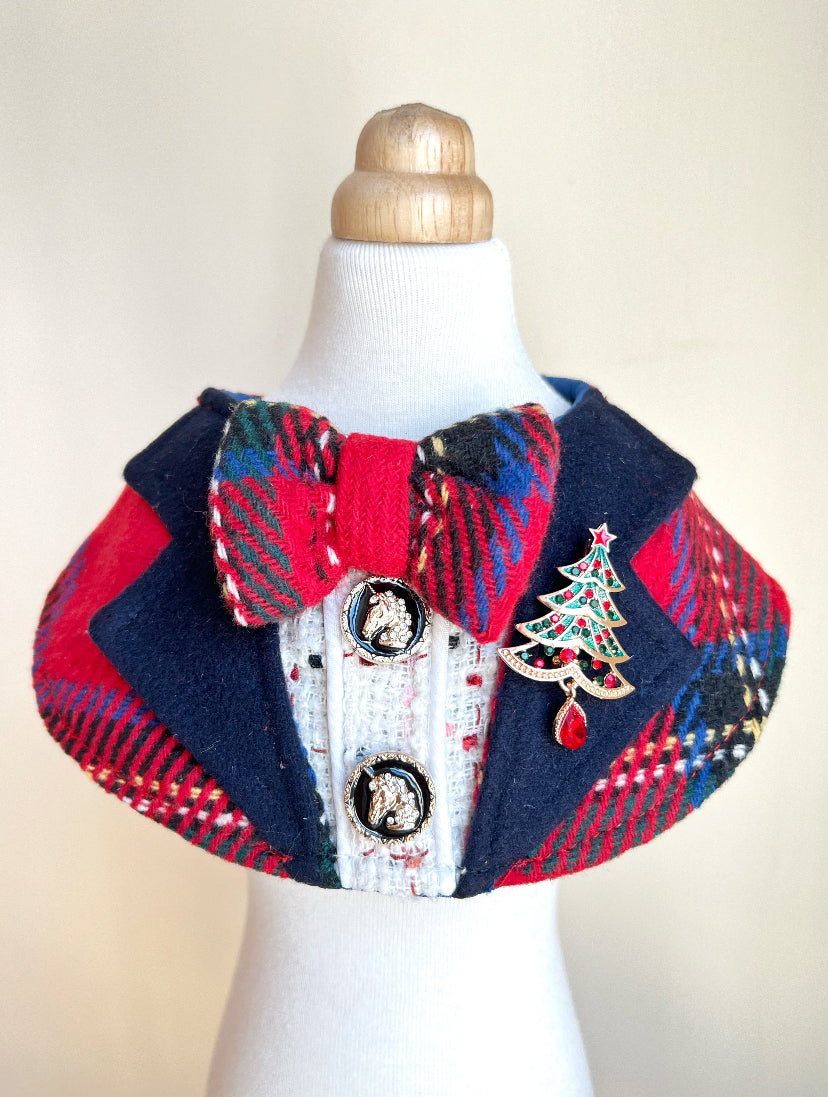 Classic Red Checkered Gentleman Suit Scarf 經典紅格紳士西裝圍巾