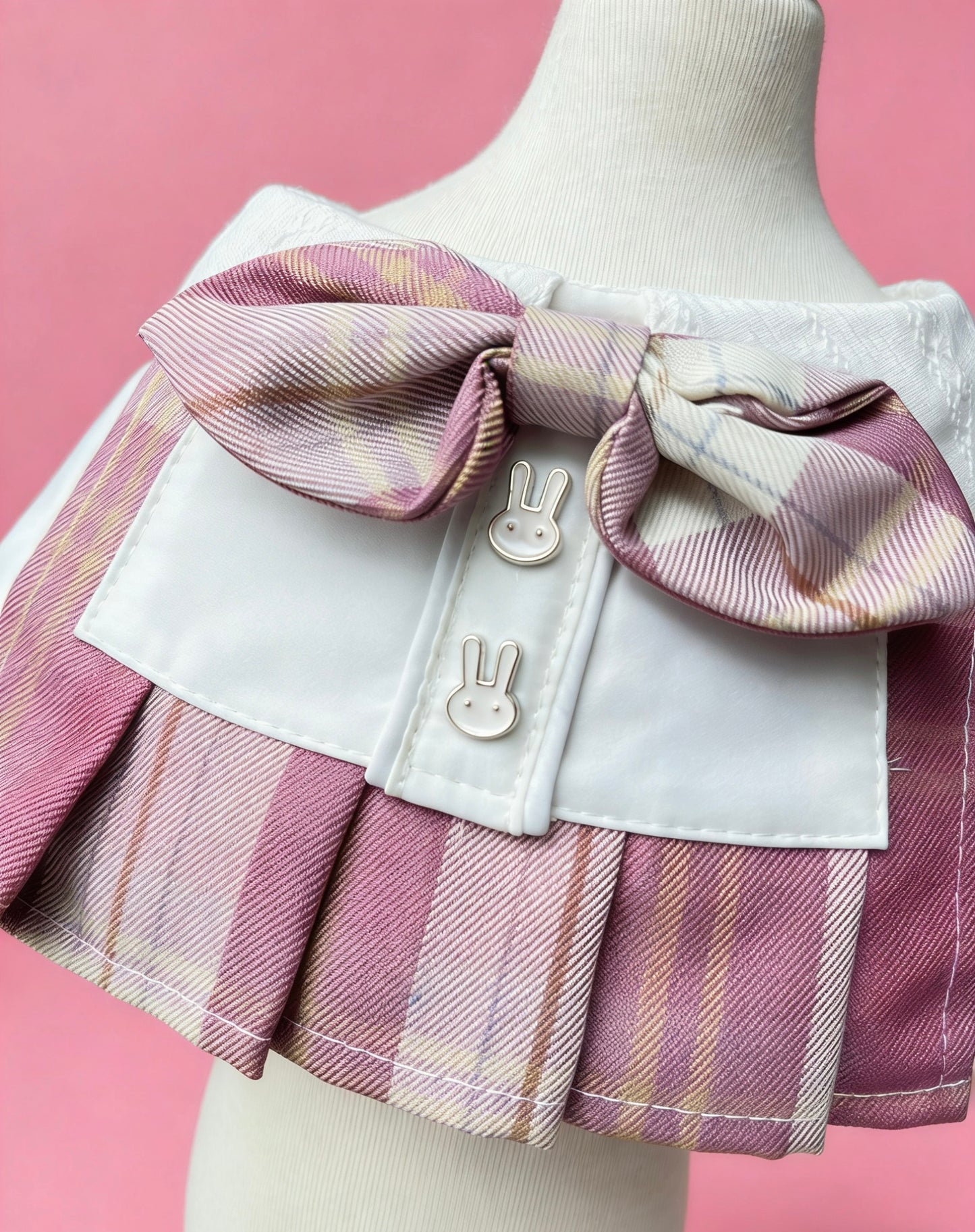 GDC0101 幼稚園女裝桃紅圍巾 (包括雞仔袋)