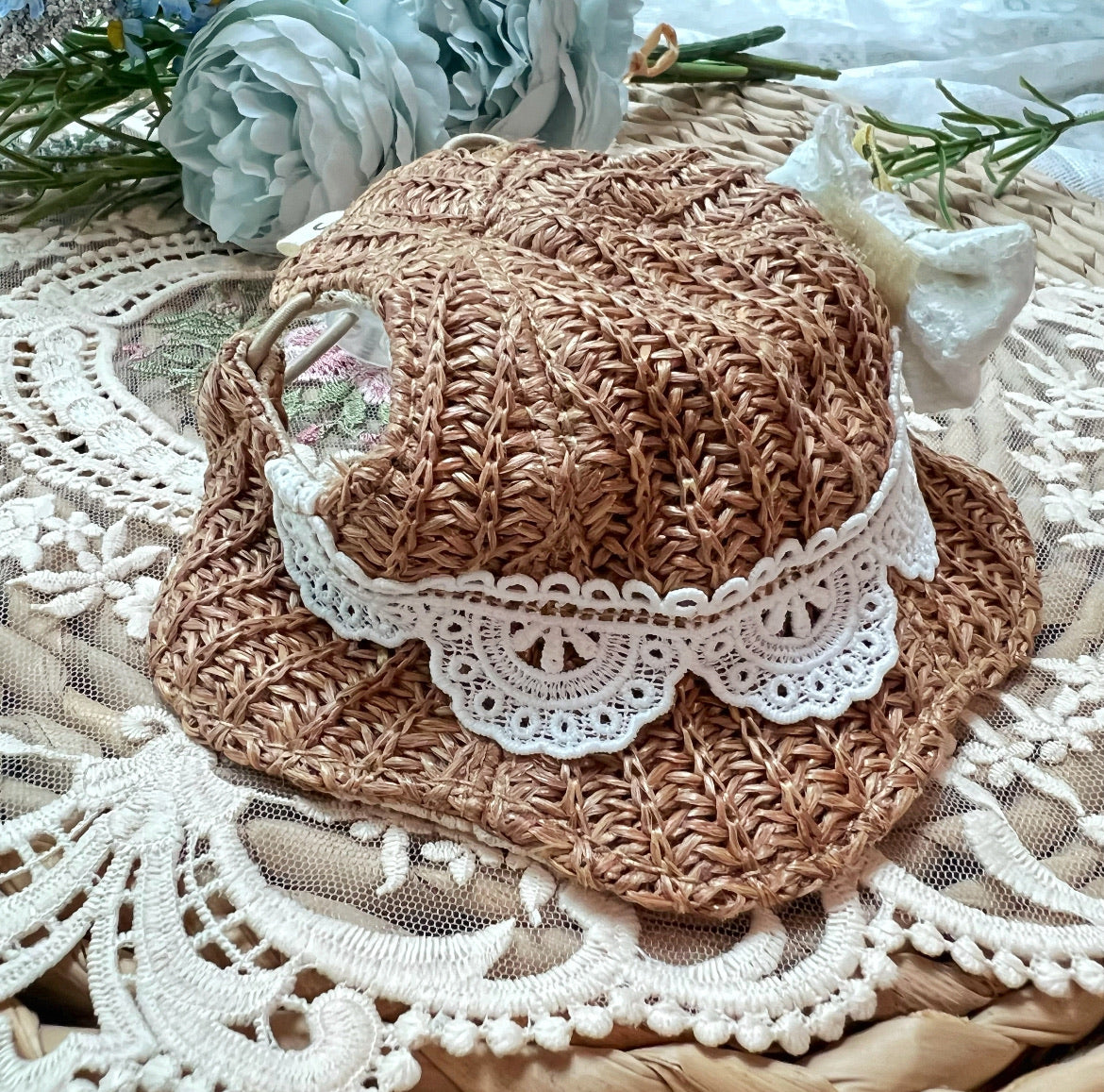 GDC0953 鈎織草帽（深色）