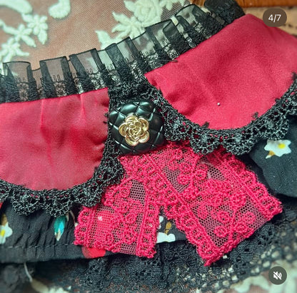 Vintage French Cherry Scarf(Black) 復古法式車厘子圍巾(黑色)