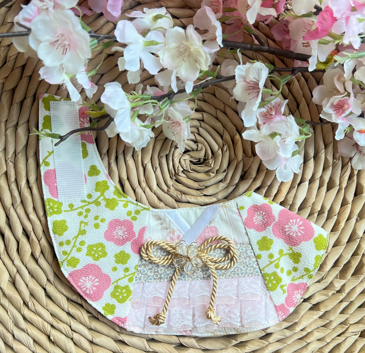 Japanese Cherry Blossom Lace Kimono Scarf 日本櫻花蕾絲和服領巾