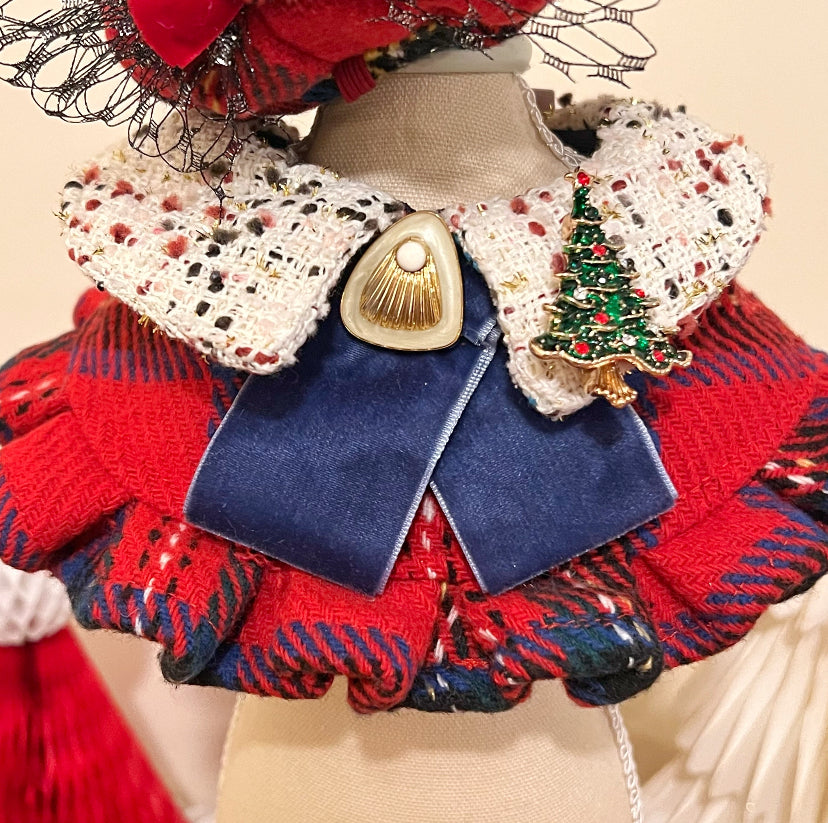 Classic Red Checkered Pleated Skirt Scarf 經典紅格百摺圍巾（女裝）