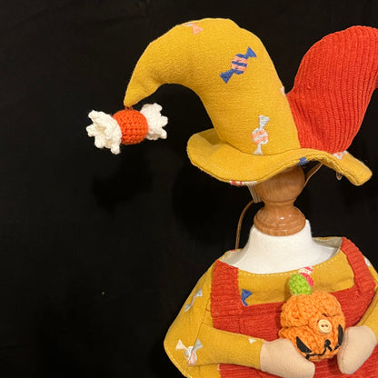 Candy Clown Pet Hat - Yellow Orange