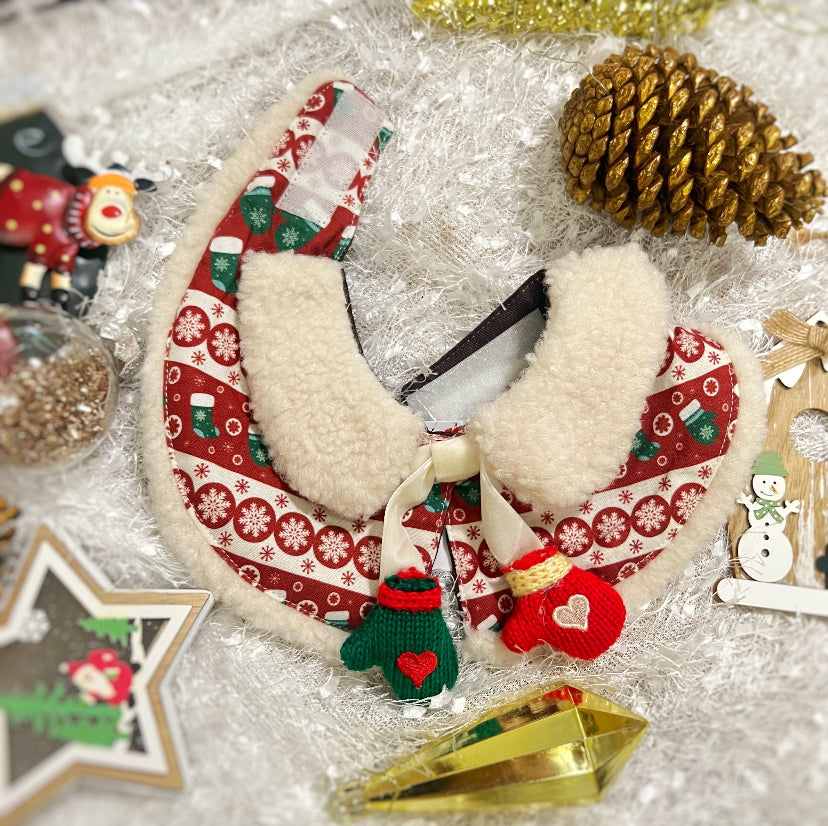 Christmas Cape with Gloves 聖誕掛頸手套毛毛圍巾