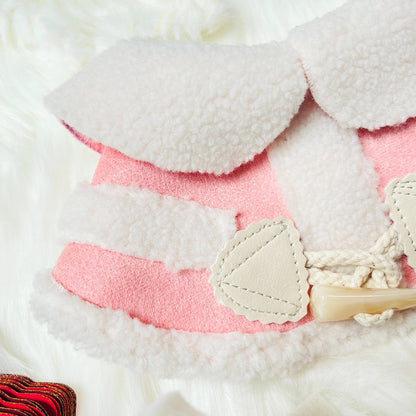 Korean Style Pink Fleece Cape 韓風粉紅毛絨圍巾