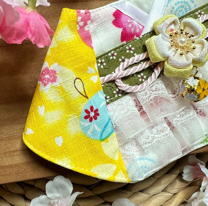 Gion Matsuri Inari Yukata Scarf with Shinto fox 夏日祭之稻荷浴衣圍巾配日本白狐