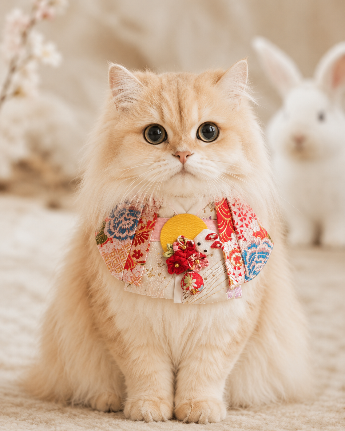 Tsukimi Bunny Kimono Scarf