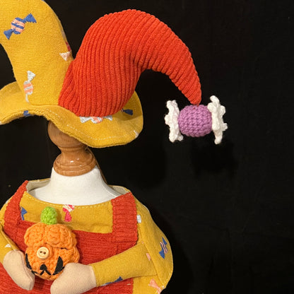 Candy Clown Pet Hat - Yellow Orange