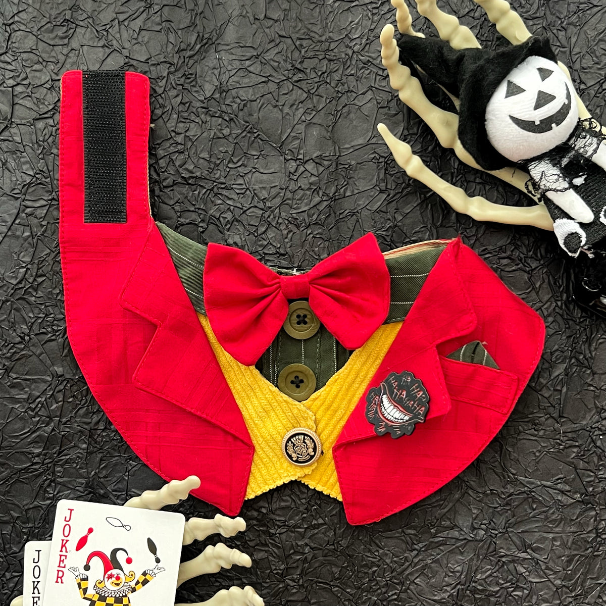 Crazy Clown Suit Scarf (Red and ginger yellow)
