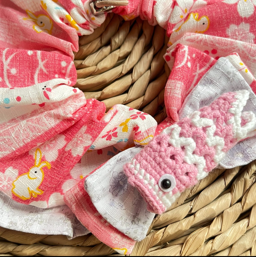 Hanabi Taikai Jade Rabbit with Pink Koinobori Lantern 玉兔煙火大會配粉紅鯉魚旗燈籠