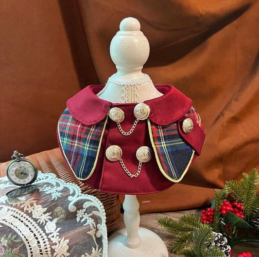 Classic Blue/Red Plaid Coat Scarf 古典藍紅格乾濕褸圍巾