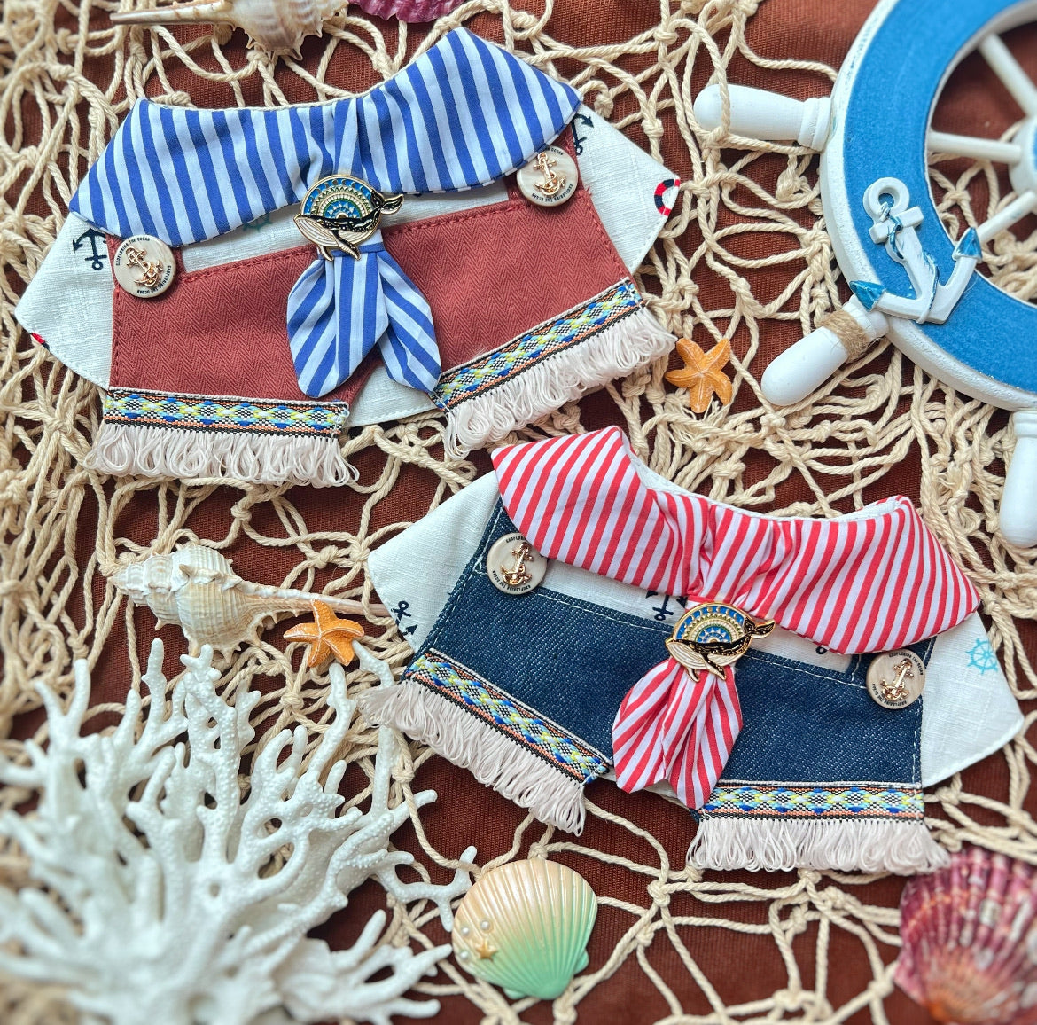 Blue Stripes Sailor Scraft 藍間紋水手領巾