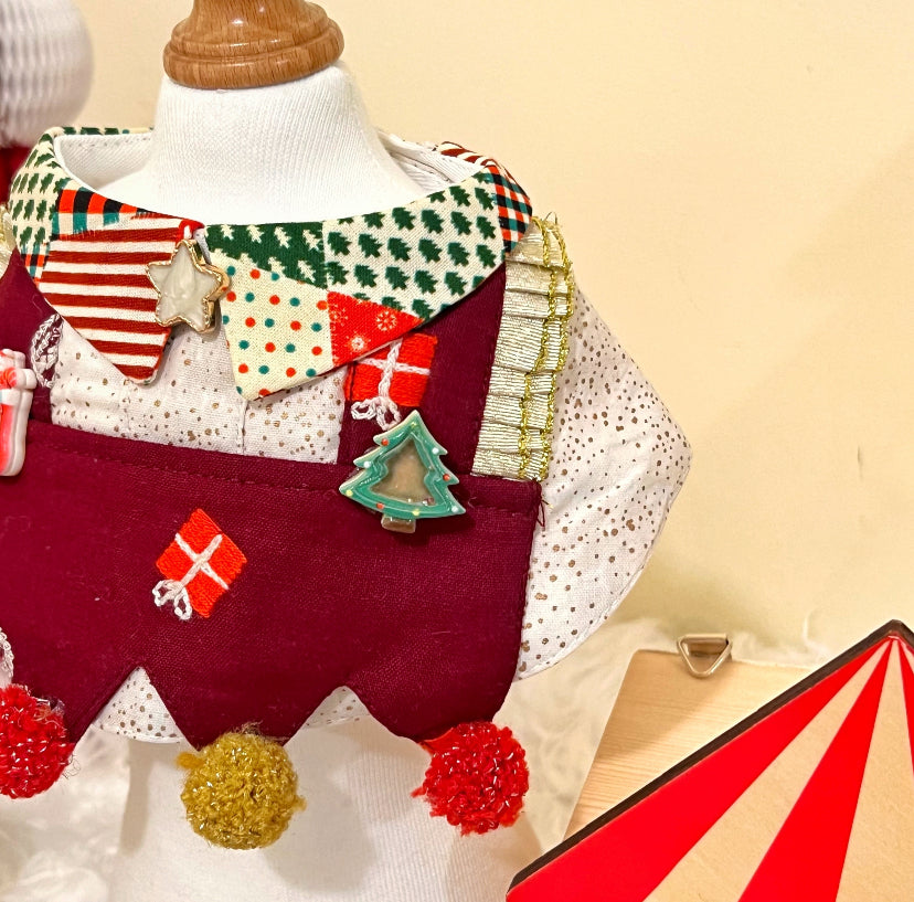 GDC0466 繽紛聖誕小丑圍巾