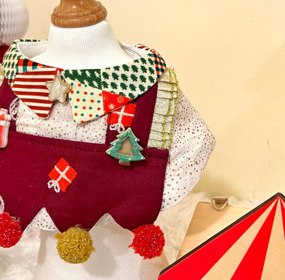 GDC0466 繽紛聖誕小丑圍巾