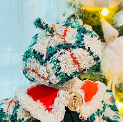 GDC0734 粗毛綠野聖誕畫家帽