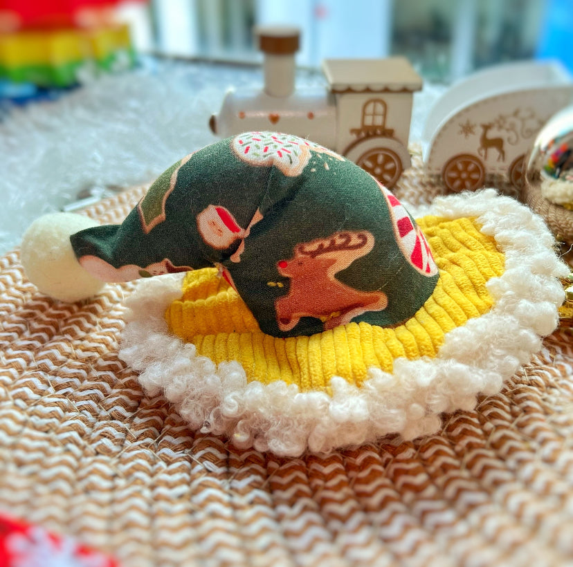 GDC0737 聖誕薑餅人寵物高帽