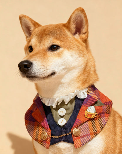 Pumpkin Spice Autumn Gentleman Scarf 秋野南瓜紳士西裝領巾