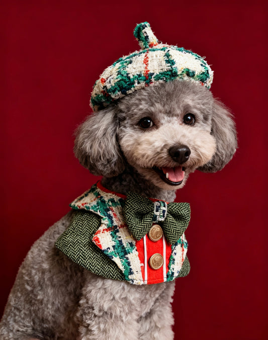 Tweed Green Wilderness Christmas Suit Scarf 粗毛綠野聖誕西裝