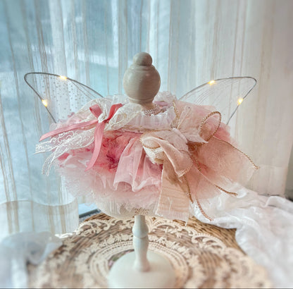 Pink Flowered Fairy Scarf 春田花花粉紅小仙圍巾