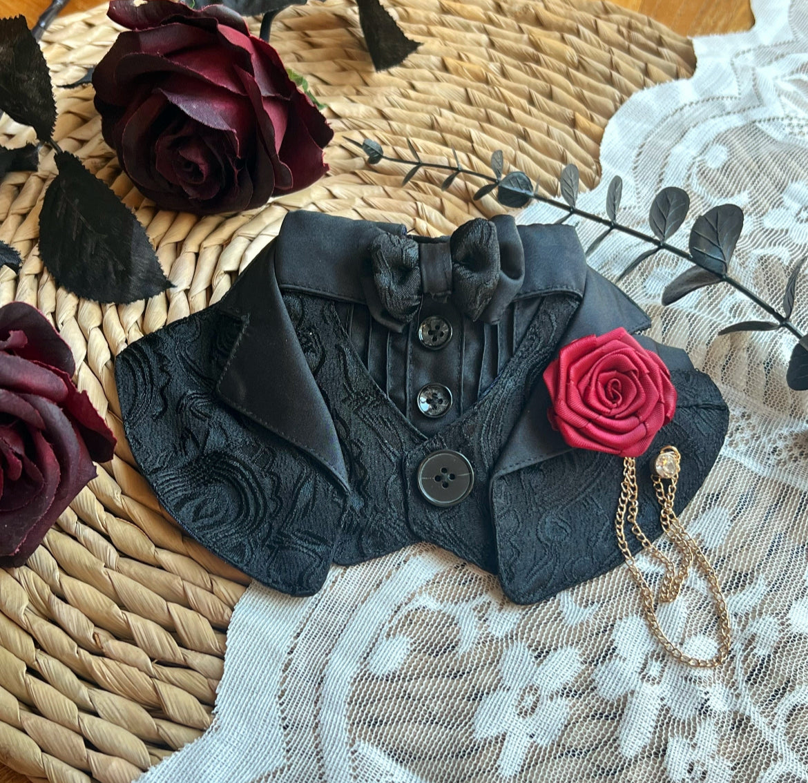 Classical Black Attire Scarf 古典婚禮禮服圍巾（黑色）