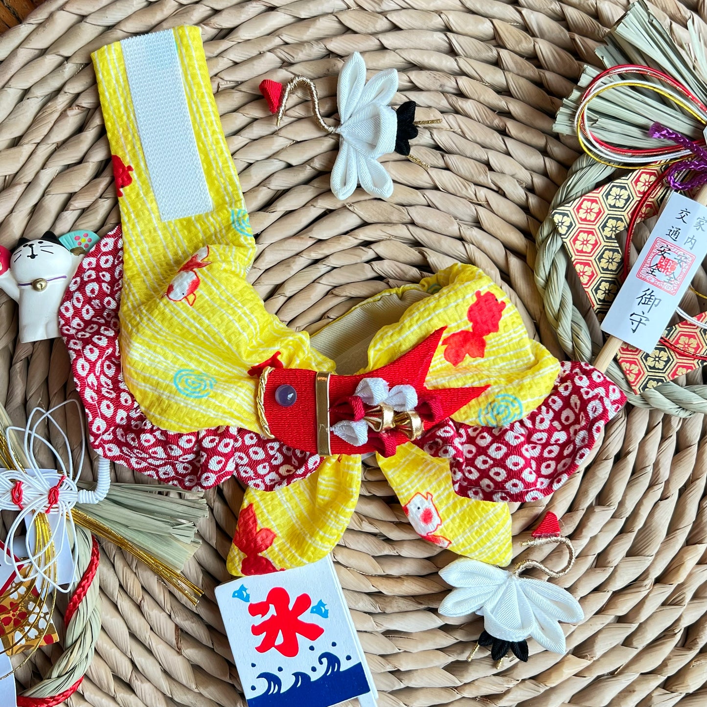 Asakusa Koi Flag Yukata Towel (Bamboo Cloth) 淺草錦鯉旗浴衣巾（日本竹節布）